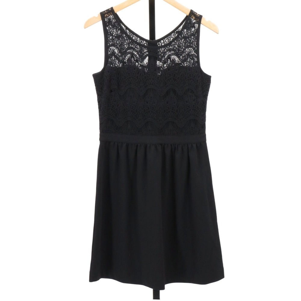 Lilly Pulitzer Rhea Lace Dress Sleeveless A-Line Mini Black Medium NWT - Picture 2 of 11